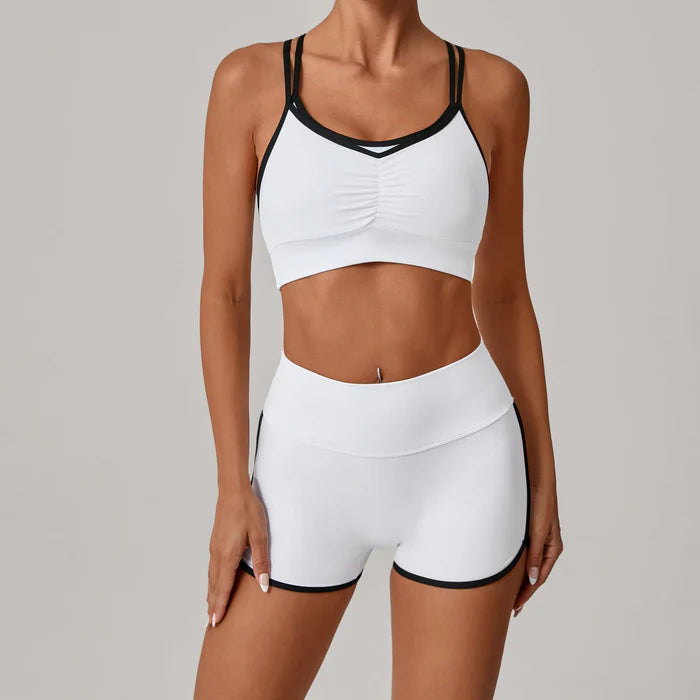 Colour Matching Tight Running Fitness Yoga Bras Suit