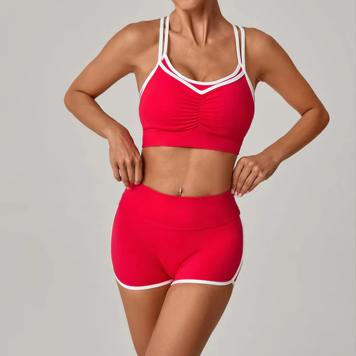 Colour Matching Tight Running Fitness Yoga Bras Suit