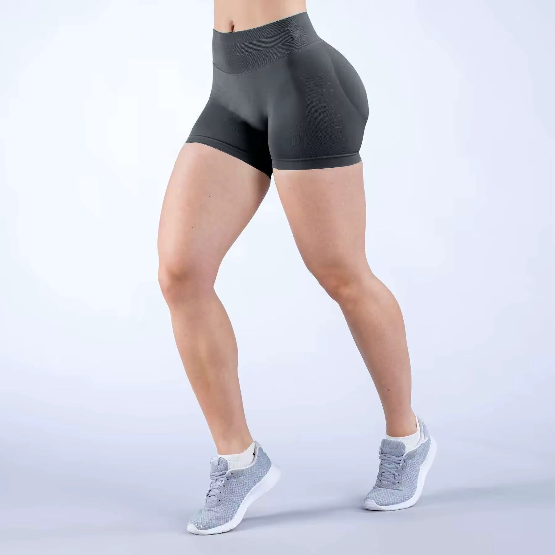 High Waist Scrunch Butt Compression Running Shorts